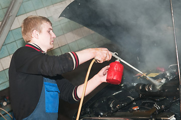 Image showing manual car washing