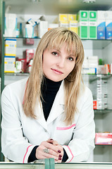 Image showing Pharmacy chemist woman in drugstore