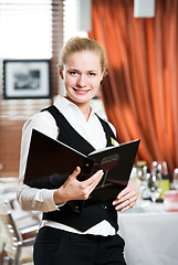 Image showing restaurant manager woman at work place