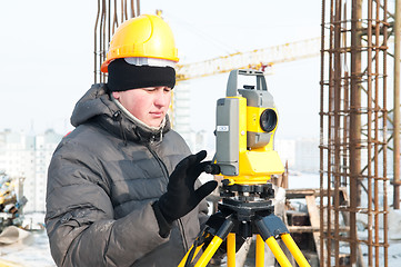 Image showing Surveyor at work