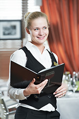 Image showing restaurant manager woman at work place