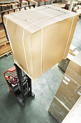 Image showing warehouse stacker at work