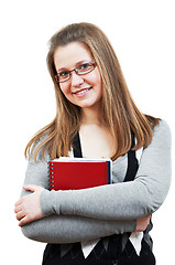 Image showing beauty student girl studying