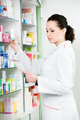 Image showing Pharmacy chemist woman in drugstore