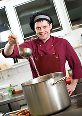 Image showing chef with scoop