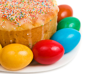 Image showing easter cake with eggs