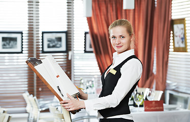 Image showing restaurant manager woman at work place