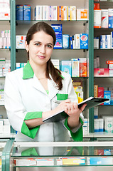 Image showing Pharmacy chemist woman in drugstore