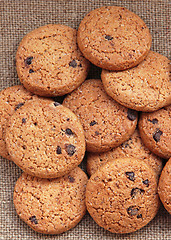 Image showing Delicious chocolate chip cookies