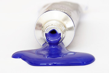 Image showing Blue Acrylic Paint