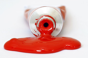 Image showing Red Acrylic Paint