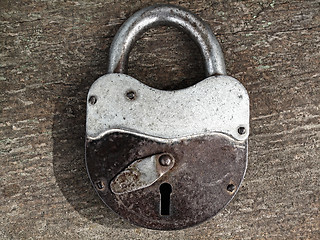 Image showing old rusty padlock