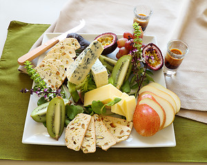 Image showing Fruit And Cheese Platter