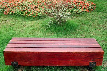 Image showing Bench in garden