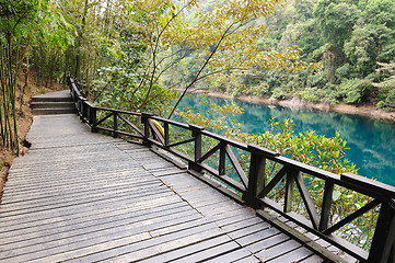 Image showing Wooden road