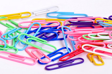 Image showing Colorful Paper clips