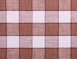 Image showing Linen white and brown fabric 