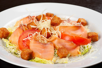 Image showing smoked salmon filet salad