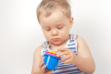 Image showing boy with a toy