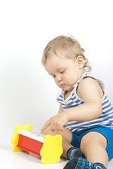 Image showing boy with a toy