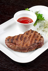 Image showing Juicy roasted beef steak