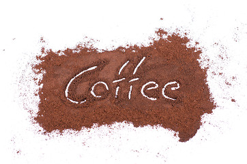 Image showing milled coffee sign