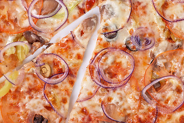 Image showing vegetable pizza