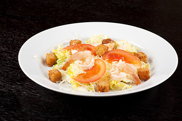 Image showing tiger shrimps salad