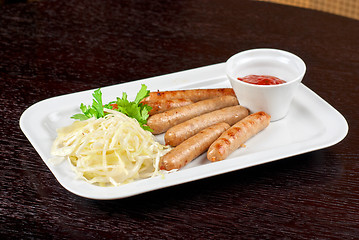 Image showing Grilled sausages