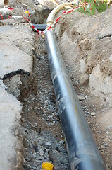 Image showing District heating pipes