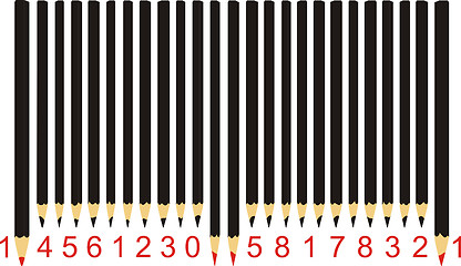 Image showing Black pencil barcode