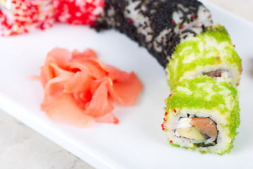 Image showing sushi rolls