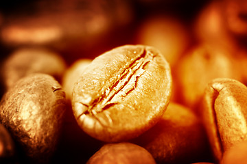 Image showing Fragrant fried coffee beans 