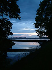 Image showing lake sunset