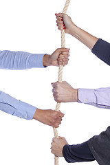 Image showing Tug-of-war hands