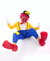Image showing Funny clown on the floor