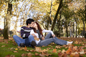 Image showing Love and affection between a young couple