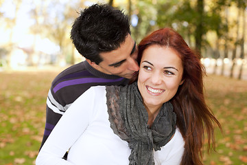 Image showing Love and affection between a young couple