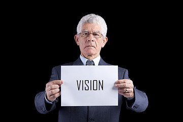 Image showing Senior businessman with vision