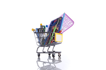 Image showing Shopping school material