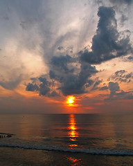 Image showing evening on the sea