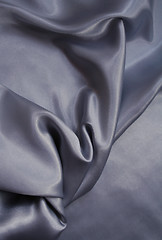 Image showing Smooth elegant grey silk as background 