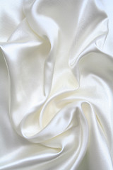 Image showing Smooth elegant white silk as background 