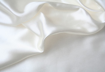 Image showing Smooth elegant white silk can use as wedding background 