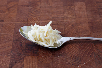 Image showing Grated horseradish