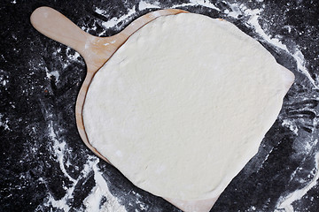 Image showing Flat pizza dough