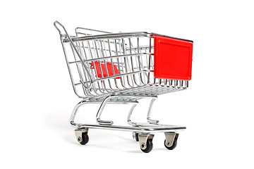 Image showing Miniature shopping trolley