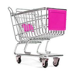 Image showing Miniature shopping trolley