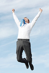 Image showing Business man jumping