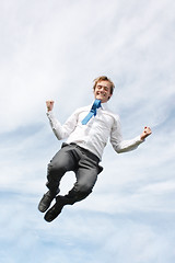 Image showing Business man jumping